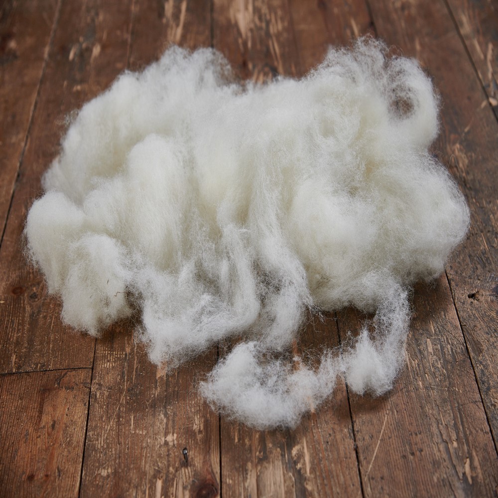Double Scoured UK Fleece - unprocessed wool from the bale